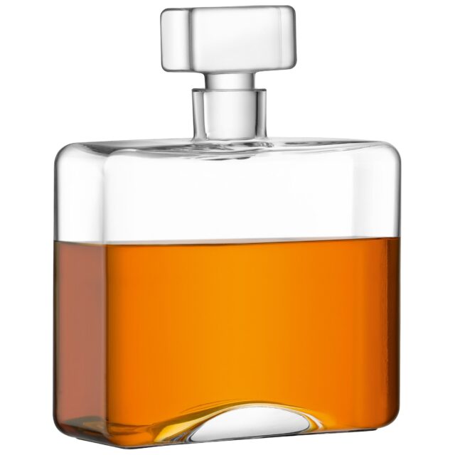 Cask Whisky Rectangle Decanter 1L Clear
