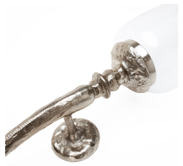 Nickel Hammered Candle Wall Sconce
