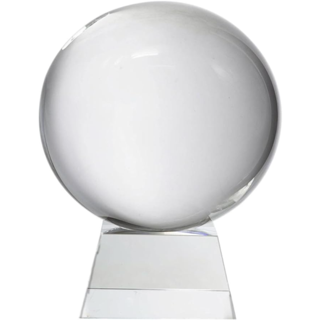 Clear Glass Cityscape Glass Sphere
