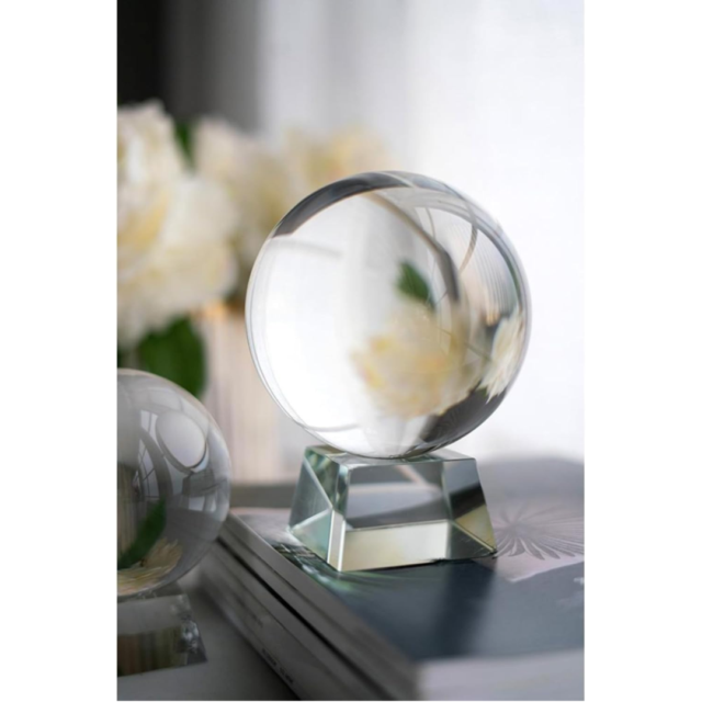 Clear Glass Cityscape Glass Sphere