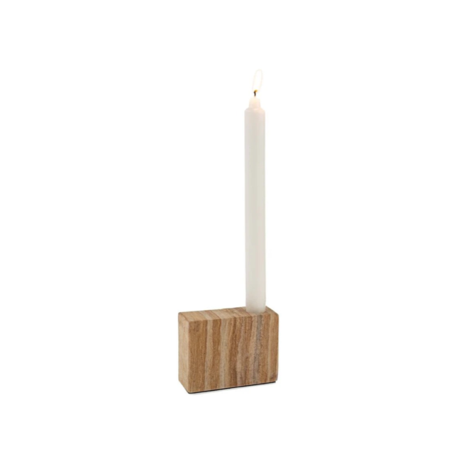 Cubic Candle Holder, Sandstone Horizontal