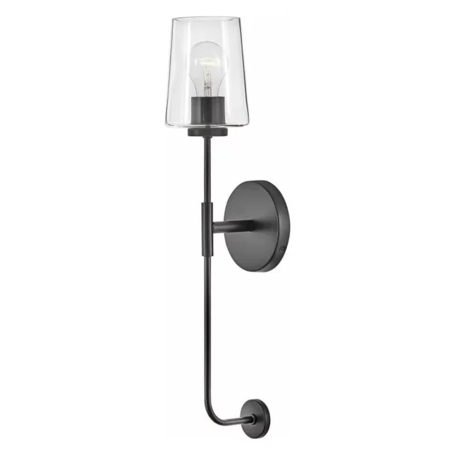 Kline Large Single Light Tall Sconce - Black <BR> Special Order