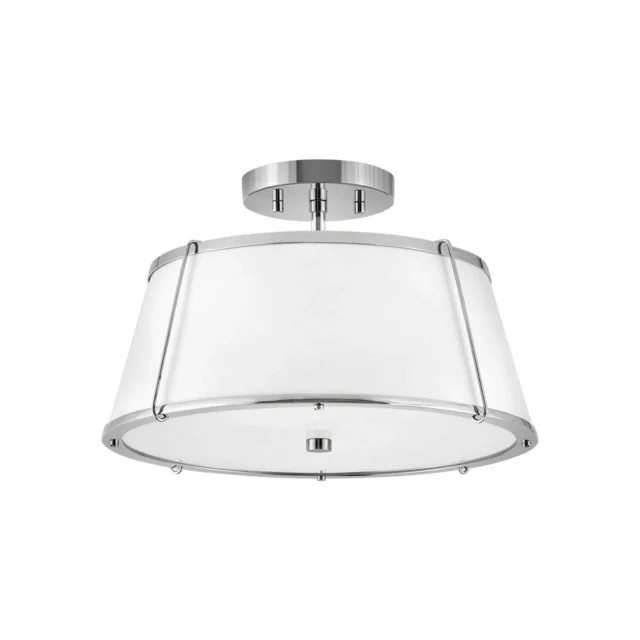 Clarke Semi-Flush Mount - Nickel<BR> Special Order